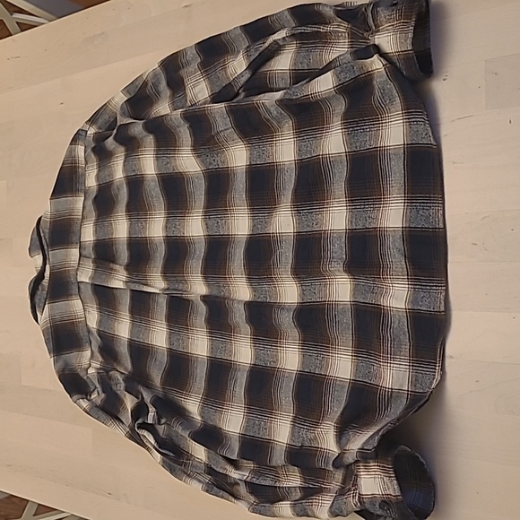 Like New H&M L.O.G.G Brown/Blue/Cream Plaid Flannel 100% Cotton - Picture 6 of 10